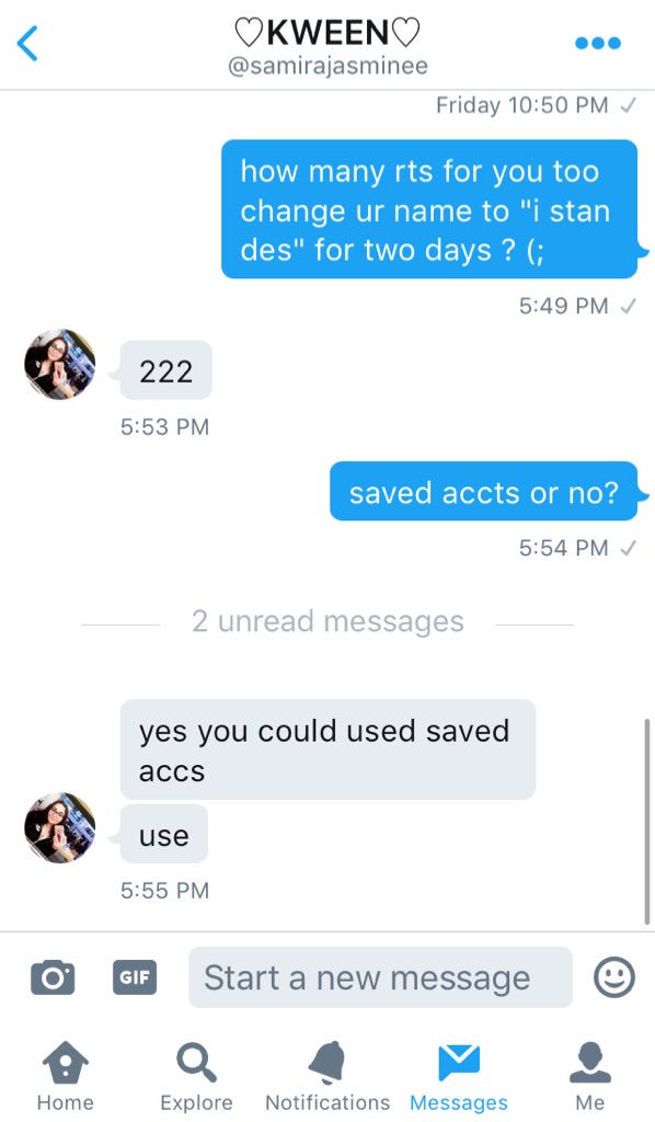 jetblackseli's tweet photo. 222 RTS AND SAMIS GONNA CHANGE HER NAME TO "i stan des" FOR TWO DAYS (: . 
RT PLS ! @samirajasminee https://t.co/CMdSklg9go