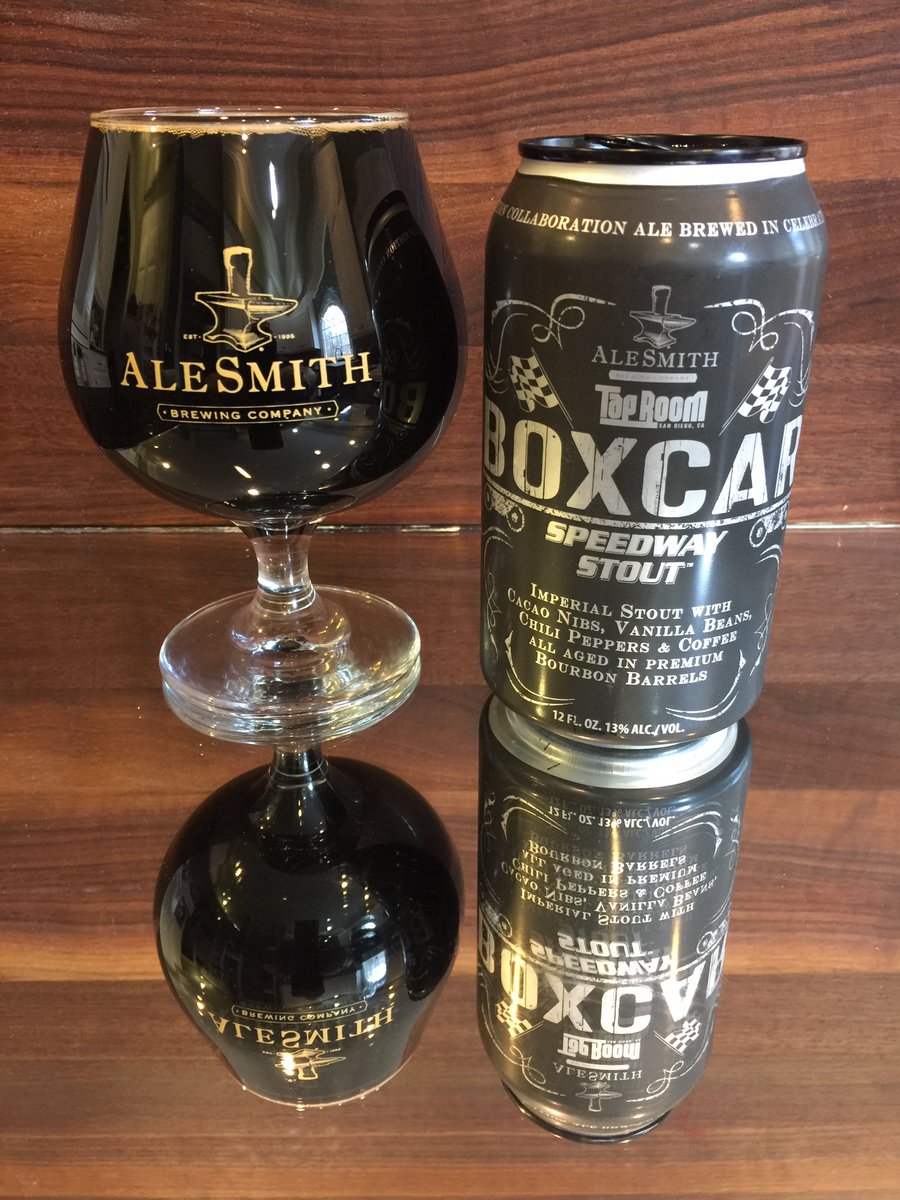 Too bad a mirror can't double the quantity of <a href="/AleSmithBrewing/">AleSmith Brewing Company</a> Boxcar Speedway Stout!  Lucky to have the chance to taste this #TopBrewsTues