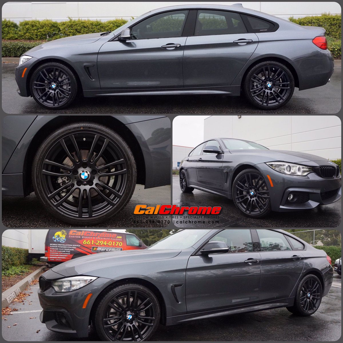CalChromeWheel's tweet photo. BMW 4-Series Gran Coup style 403 with Matte Black wheels
.
#fusionpowdercoat #powdercoating #matteblackwheels #rainytuesday #socalweather https://t.co/l4KalegC5N