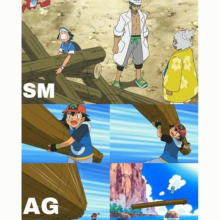 What happened to buff Ash?Mans struggling to pick up logs here