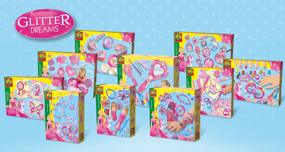 #Glitter Dreams … alles wat een meisjeshart begeert! Benieuwd naar alle producten? ses-creative.com/nl/glitter-dre… #SES #knutselen #diy #fun #girls