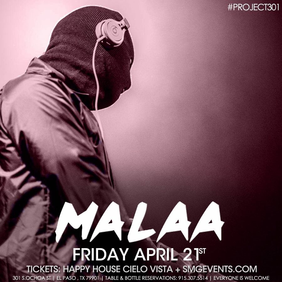 TexasEDMFamily's tweet photo. El Paso RT for a chance to win 2 tickets to @Malaamusic! 

🔊 Must follow 
@SMGEVENTS 
@TexasEDMFamily 
🔊 Ends 4/20 https://t.co/gWWfO79CqC