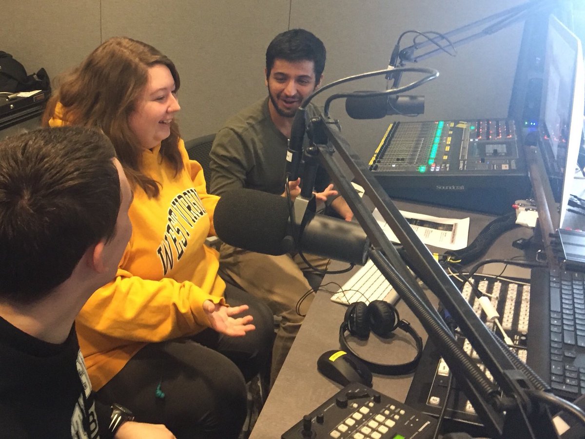 WVUMediaInno's tweet photo. It was a busy day at #WVUMediaInno! @wvugdc launched their podcast series about video games and the gaming industry from #StudioB. https://t.co/Hf9DebsDS9