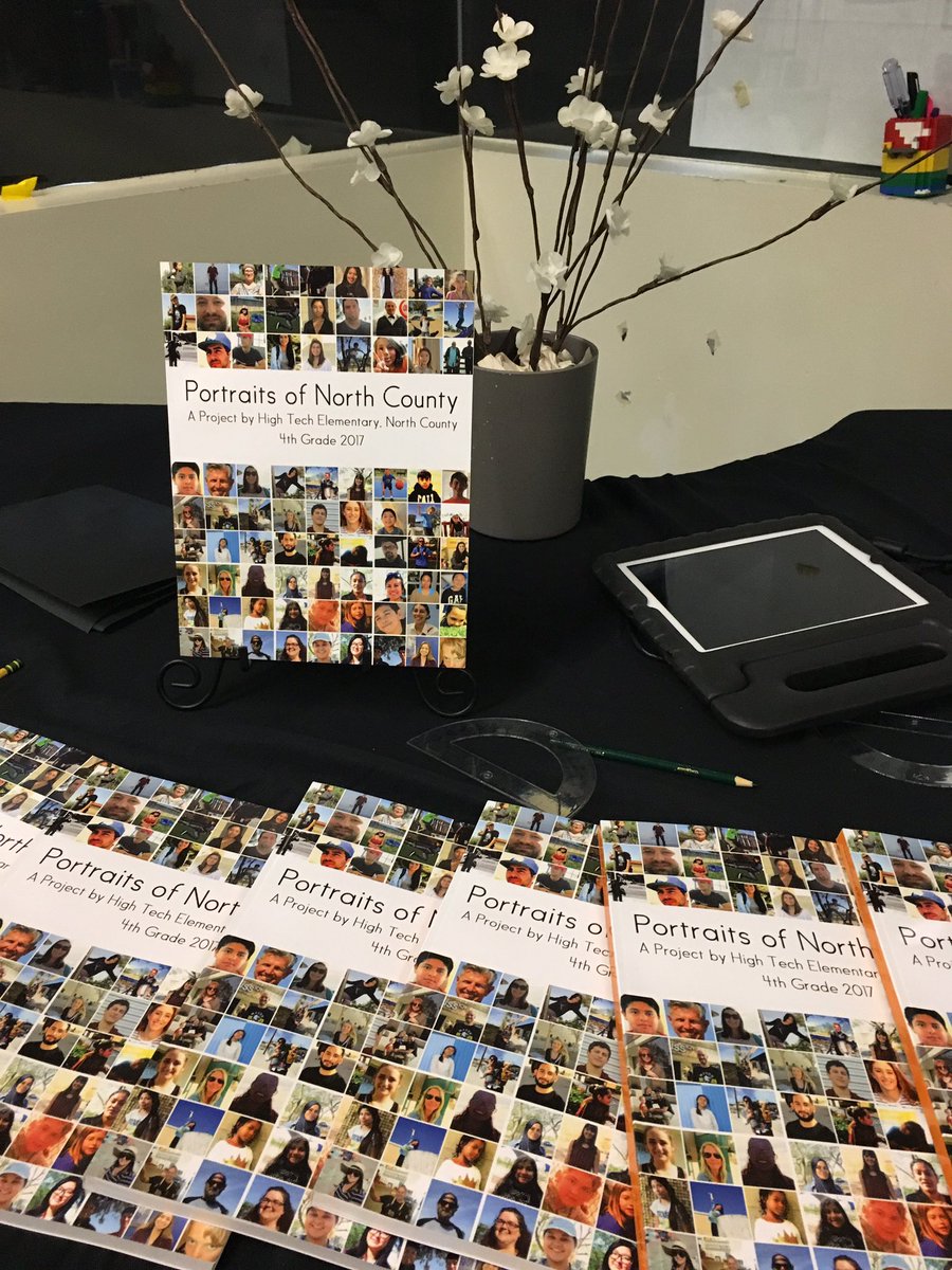 AmandaMattea's tweet photo. Sneak peek! 4th grade's Portraits of North County project @HTeNorthCounty #4thchat #photojournalism https://t.co/BANdEI86st https://t.co/81SiPCMGN2