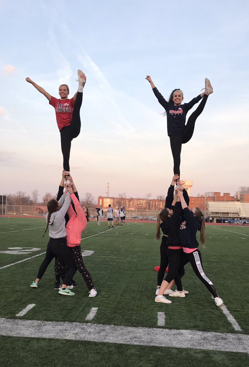 ShipCheer's tweet photo. SU cheerleaders getting back at it, preping for tryouts on April 29th. We hope to have a big turn out this year! #RRP #ShipCheer π https://t.co/m9GpLRdrCz