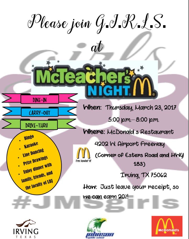 girlsJMS's tweet photo. Join us for a family fun event this Thursday! #dinein #carryout #drivethru #JMSgirls @netzeroJMS https://t.co/YFnSawDSSj