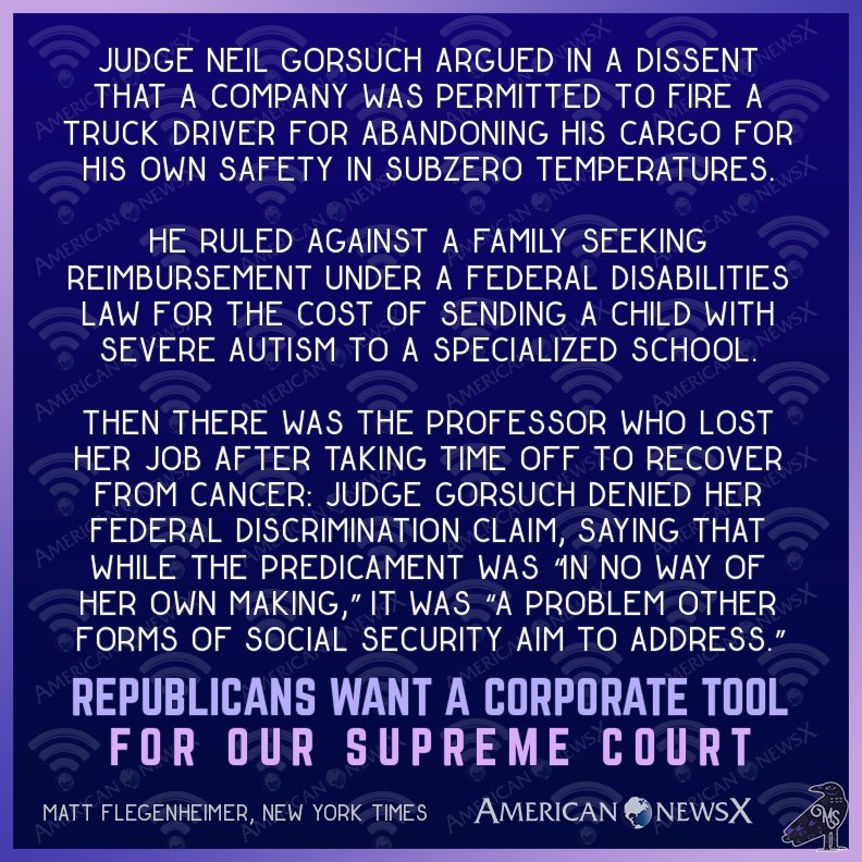 DebbyManera's tweet photo. Disturbing duopoly is & has been in competition to #StackTheBench...see how many of "liberal" (not liberal) side vote to confirm this man... https://t.co/WgMOzdzHoa