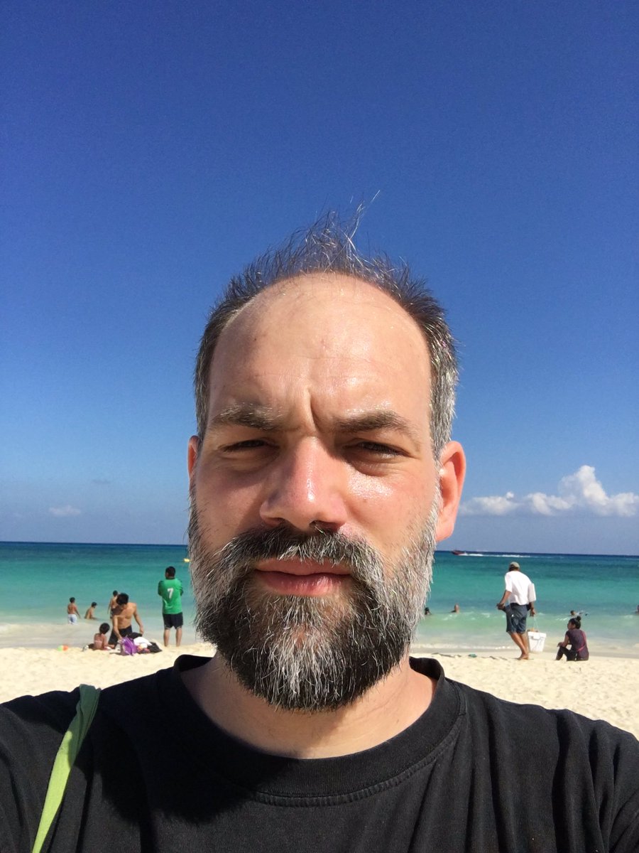A selfie in front of the Golf of Mexico.