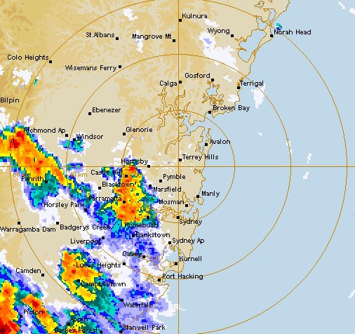 Rain radar sydney