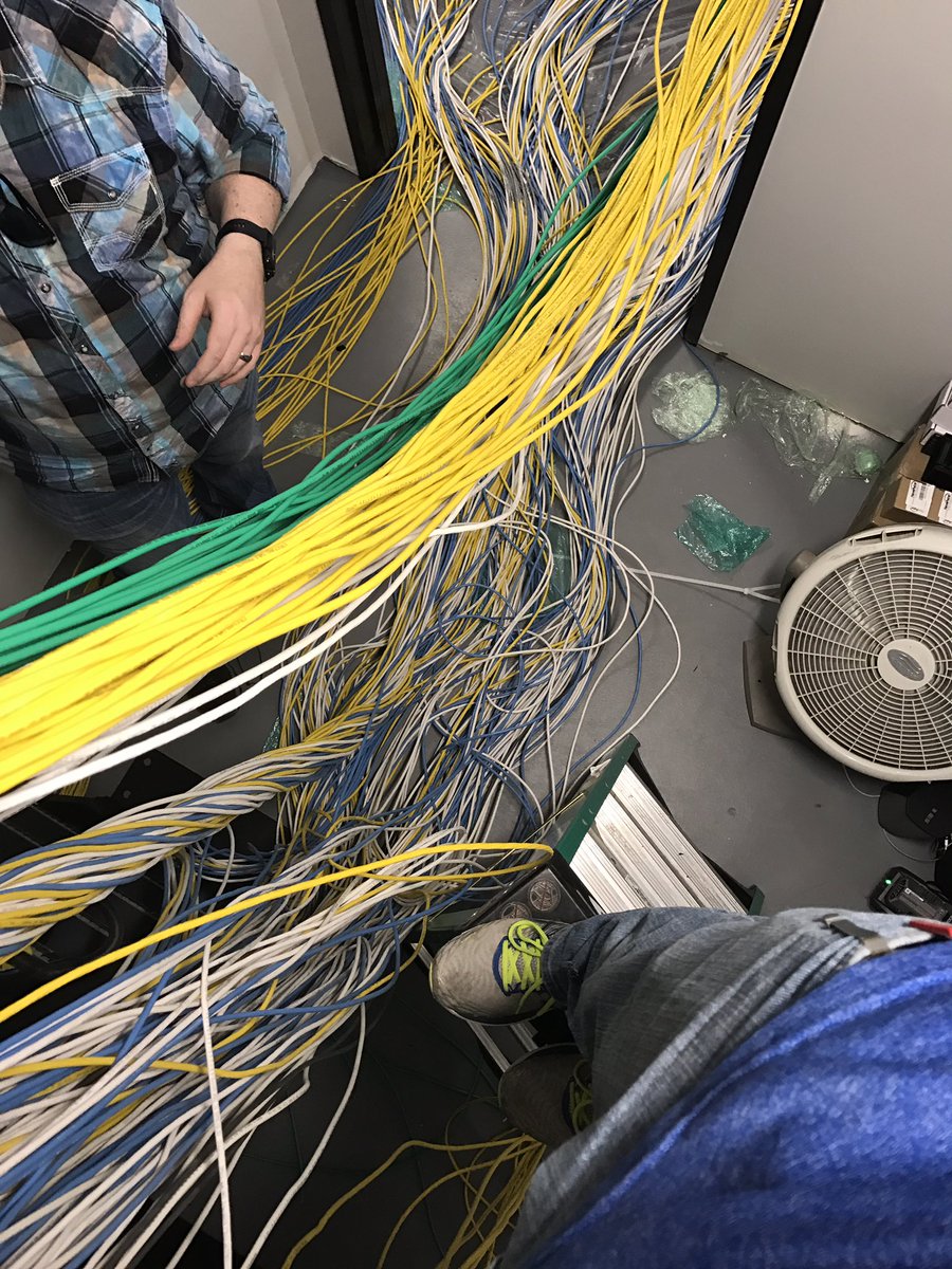 DallasIntegrate's tweet photo. Punching down a few wires... https://t.co/MEraUeYXTD