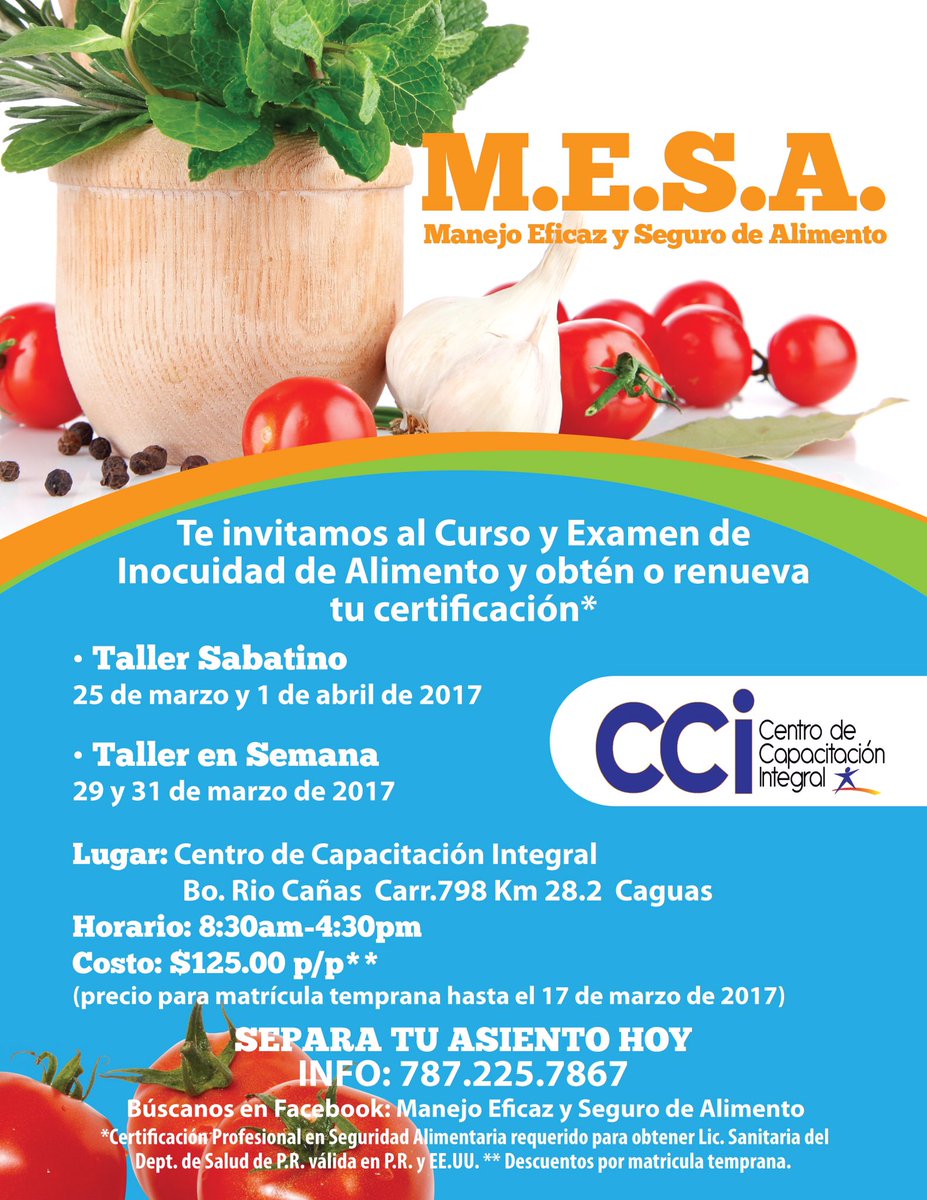 El pastor Tolentino les invita a M.E.S.A. Espacios disponibles.