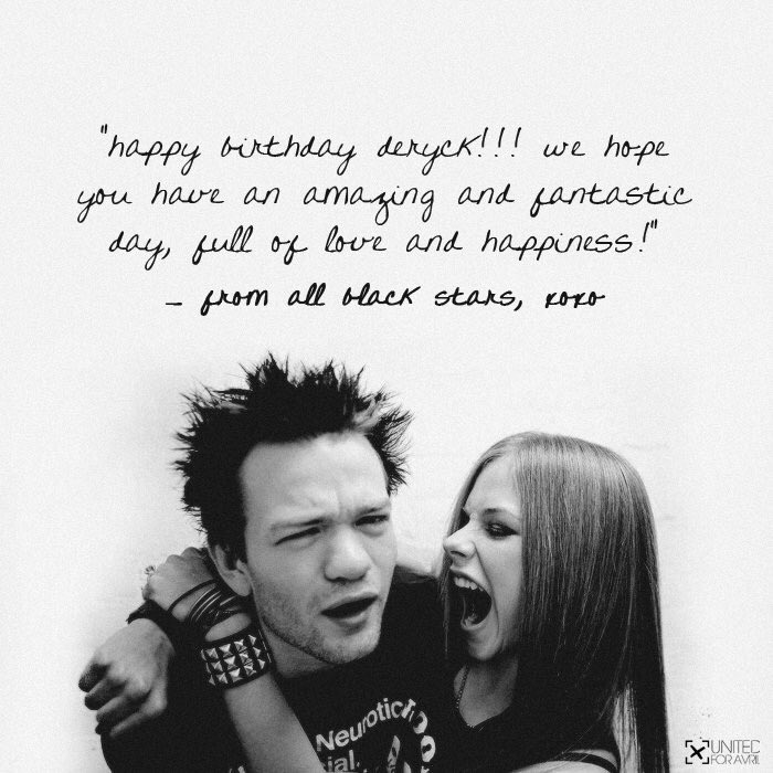 Today is the day! Happy birthday Deryck Whibley ( We wish you all the best. Xoxo     