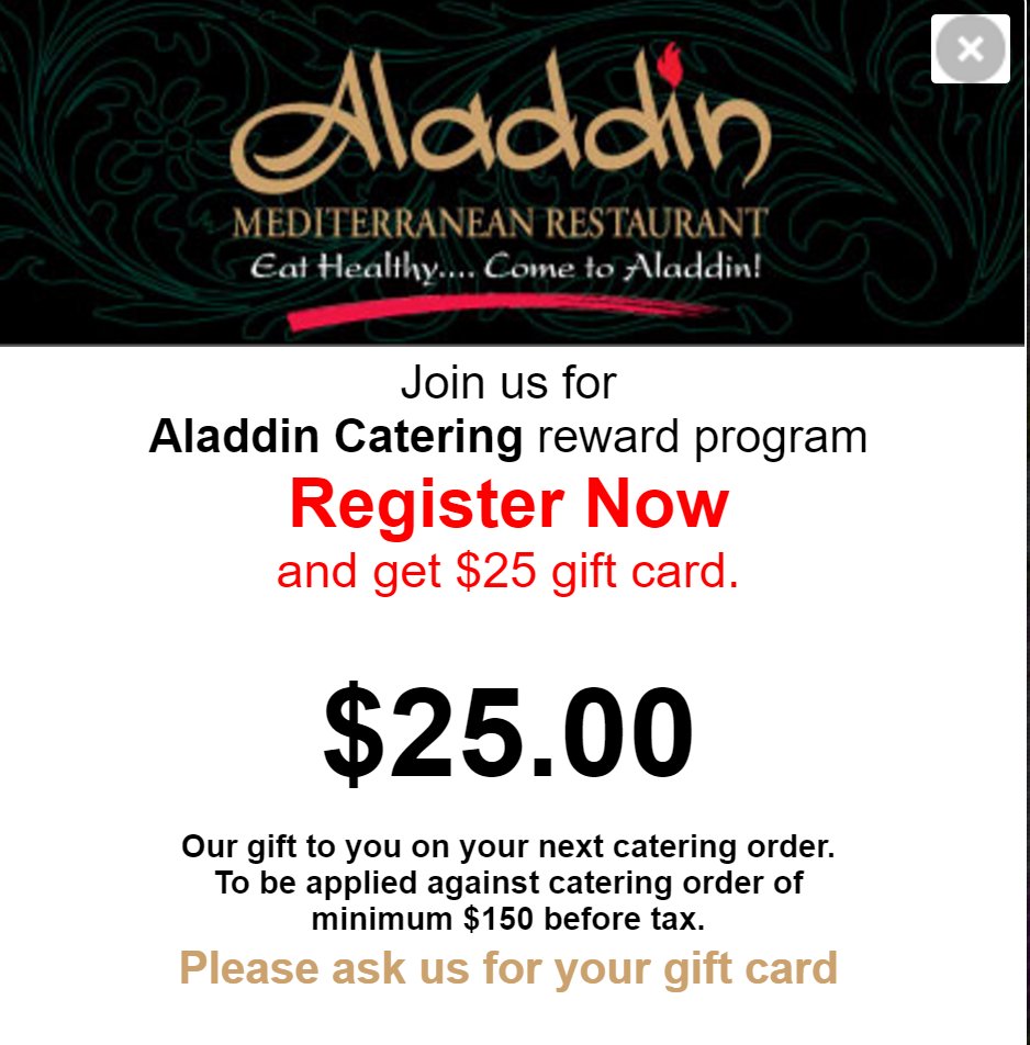 aladdincafe1's tweet photo. The best time to register is now! 
#AladdinCafe #MediterraneanFood #HealthyFood https://t.co/bZbSmABJWb