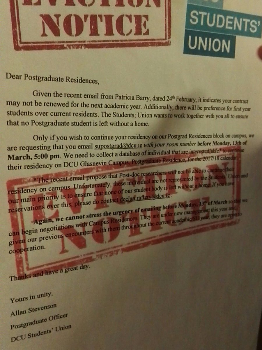 RicDCUSU's tweet photo. That's real problems @DCUSU  must prioritise. Well done PG Officer Allan Stevenson and VP Welfare&amp;Equality Cody Byrne #newSU @muirtheimhne https://t.co/ud2aClFam4