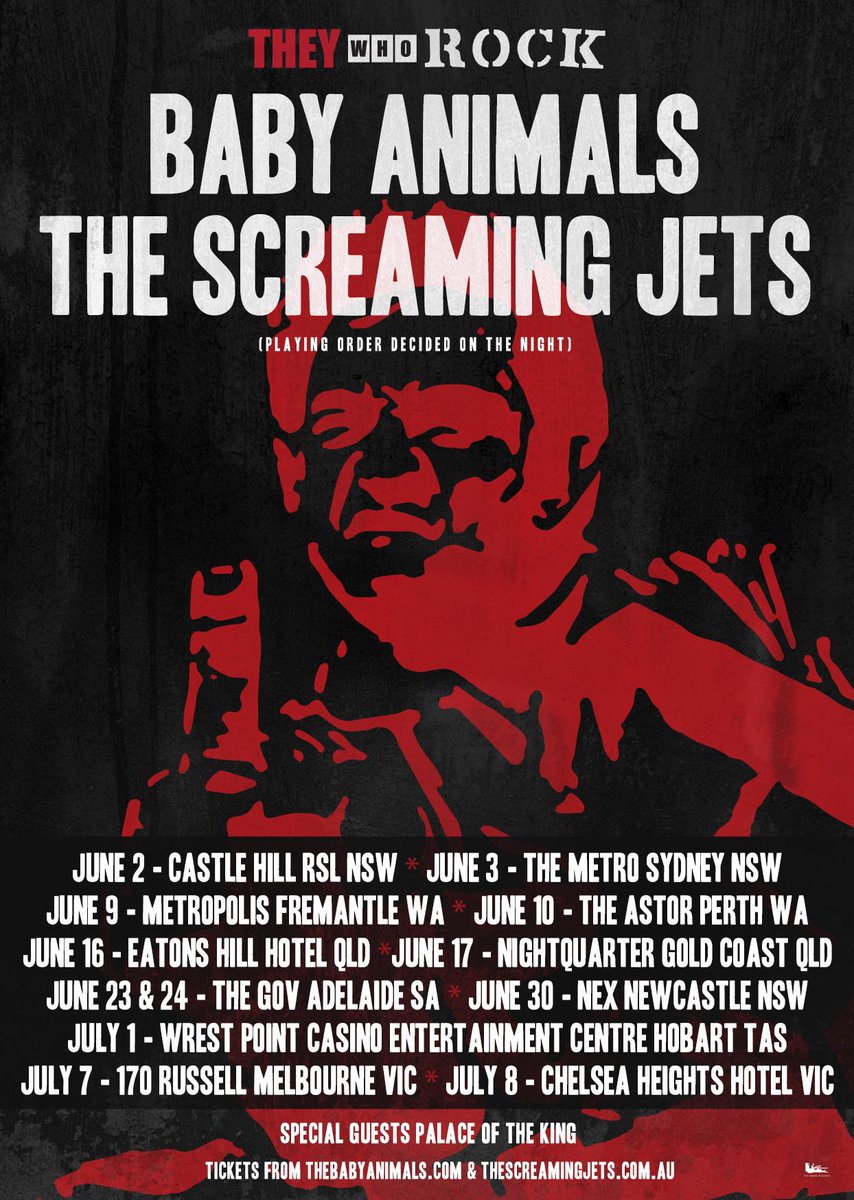 Baby Animals &amp; The Screaming Jets tickets are on sale now! tinyurl.com/kvhqwyg