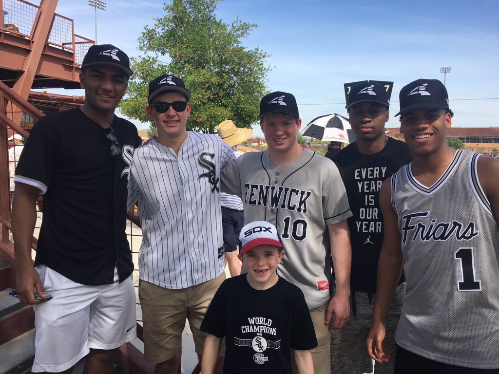 FenwickHoops's tweet photo. N Hobbs, J Nixon &amp; J Keller of the State RunnerUp @FenwickHoops team even hav fans @ Spring training in AZ @FenwickAD https://t.co/YNaj1DCxpS