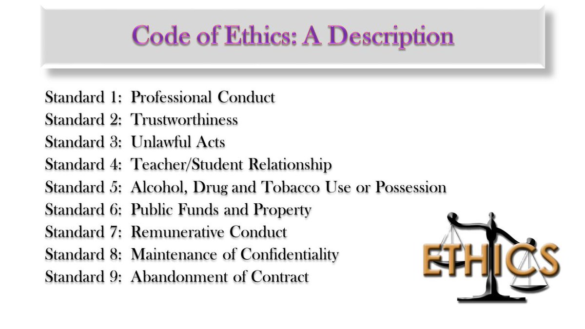 KCRUSL's tweet photo. Alabama Educator Code of Ethics #ed505sp2 #aecoe #livebythecode https://t.co/Zj4BCwXx7d