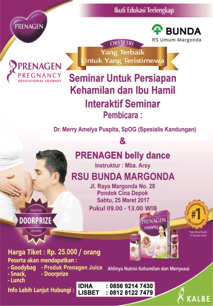 Ikutilah Seminar persiapan kehamilan yang diadakan <a href="/bunda_margonda/">RSU Bunda Margonda</a> pada hari Sabtu, 25 Maret 2017. kesempatan trbatas