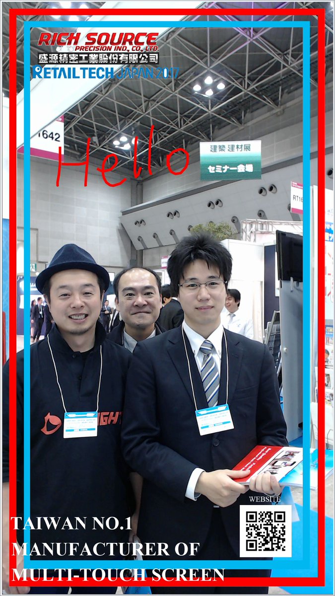 RichSourceTW's tweet photo. Thanks for visiting our booth at #RetailtechJapan. Japan have large market due to 2020 Olympic. We look forward to our future cooperation! https://t.co/xc0KhwzGFA
