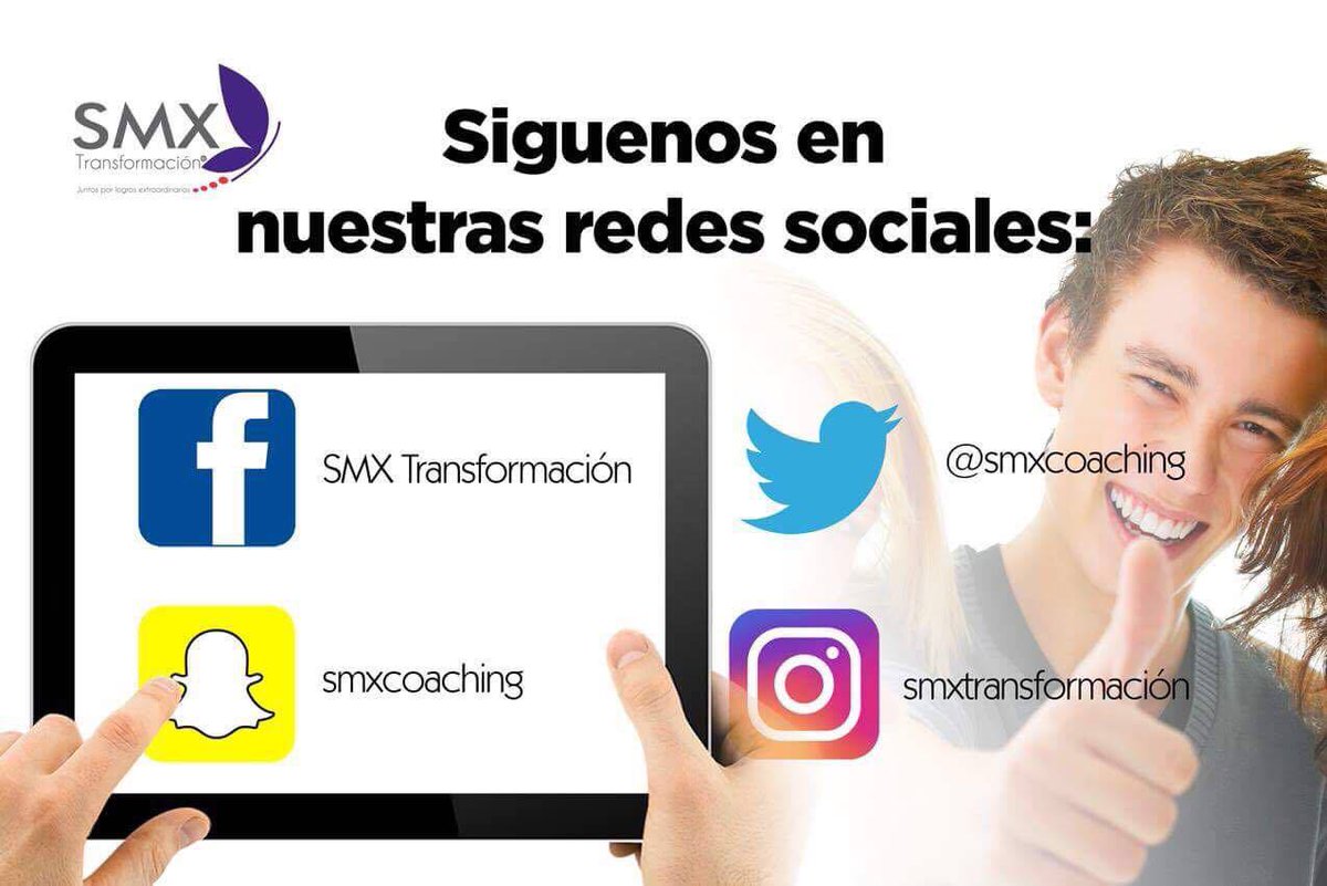smxcoaching's tweet photo. No olvides seguirnos en nuestras redes sociales para estar informado de todo nuestro contenido! :) https://t.co/ra24E1t4r5