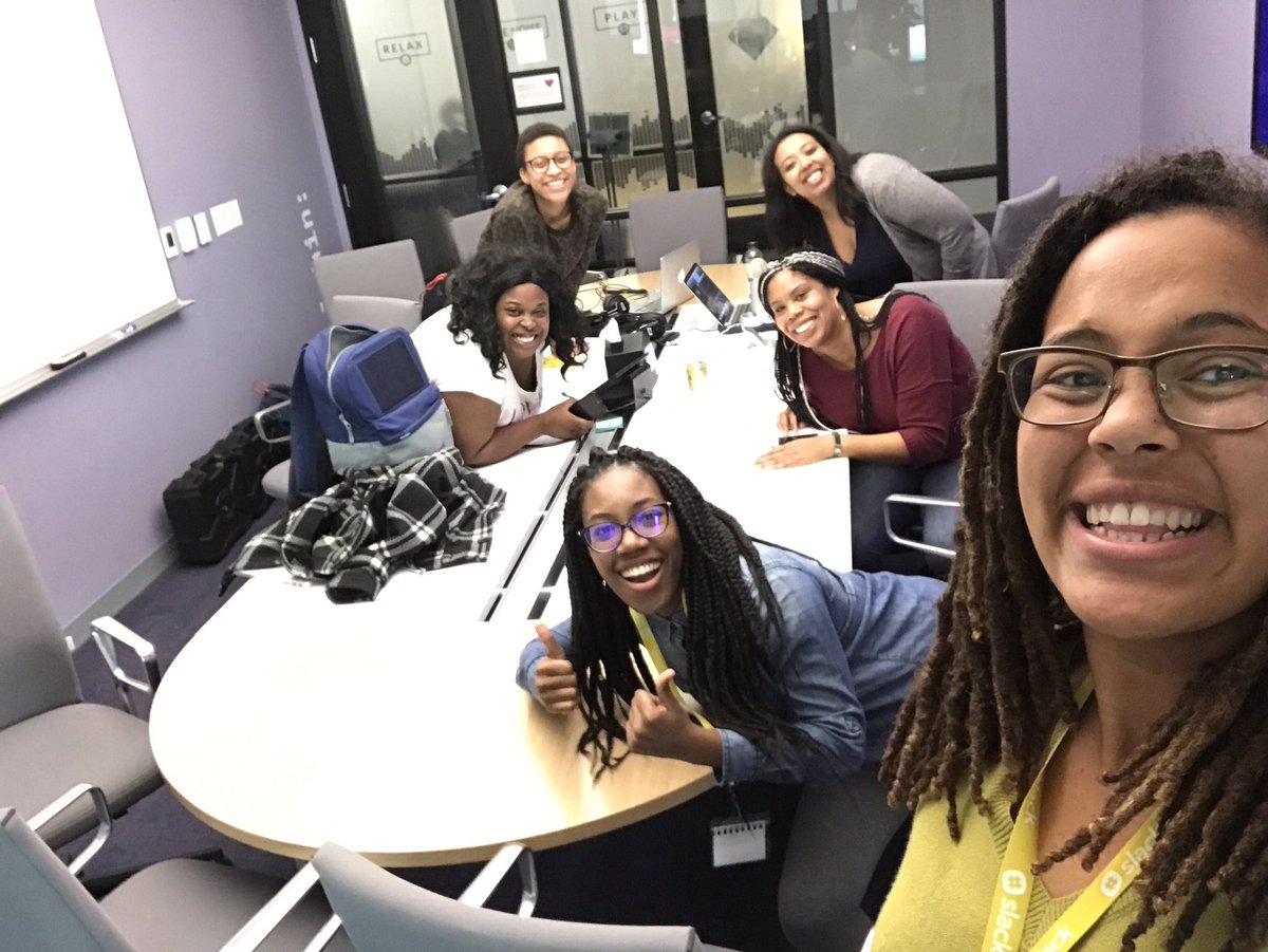 ThreeUnicornsHQ's tweet photo. Slack is filled with #BlackGirlMagic!!! Thank you @EricaJoy @duretti @MinaMarkham for recording with us! This episode is gonna be 🔥 https://t.co/HXUuveXV3o