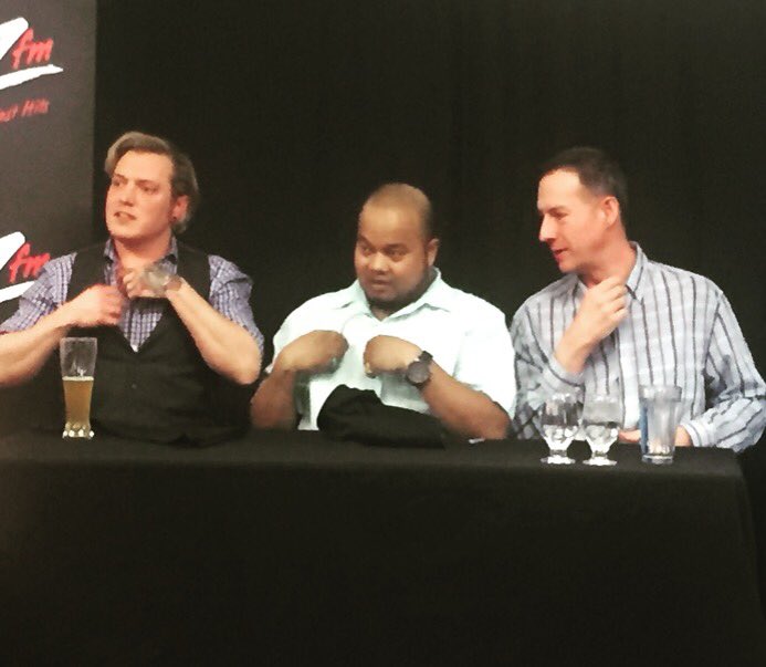 Judges extraordinaire! Garnett Shoettler @RedDeerCollege; Pete Sok <a href="/SophearRD/">Sophear Restaurant</a>; <a href="/Sean_Draper/">Sean Draper</a> <a href="/redboarsmokery/">Red Boar Smokery</a>! #SlicedRD