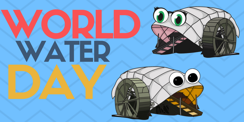 MrTrashWheel's tweet photo. Happy #WorldWaterDay from your two favorite trash wheels! https://t.co/Vw98PHtCRF