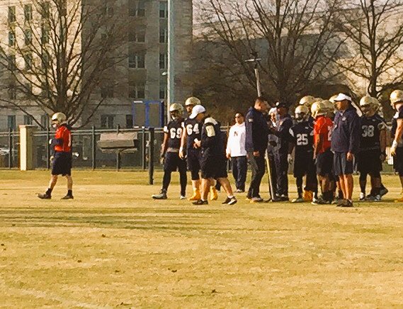 Coach_MPaulson's tweet photo. Special thanks to #SC Alumni @CoachMikeJudge  &amp; @JMacDonald_Navy Thanks for showing us around @NavyFB the past few days! #optionresearch https://t.co/oyGT8mB5BG