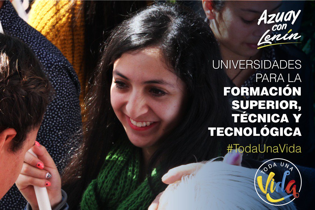 RCAzuay's tweet photo. .@Lenin propone la construcción de 40 universidades técnicas y tecnológicas para nuestros jóvenes.Vamos hacia un nuevo Ecuador #LeninContigo https://t.co/jforbCKofj