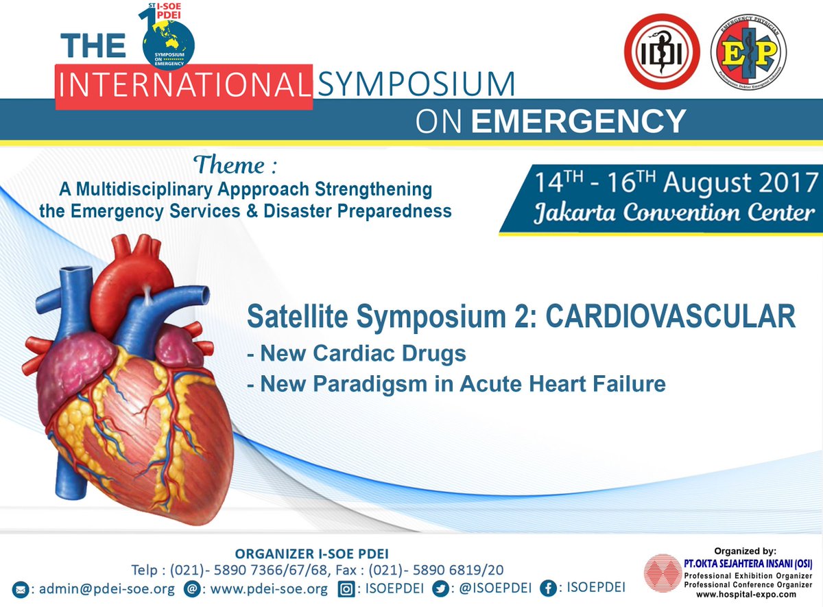 IsoePdei's tweet photo. Satellite Symposium 2: CARDIOVASCULAR
- New Cardiac Drugs
- New Paradigsm in Acute Heart Failure
*
*
email: admin@pdei-soe.org https://t.co/LfZYzPBPEC