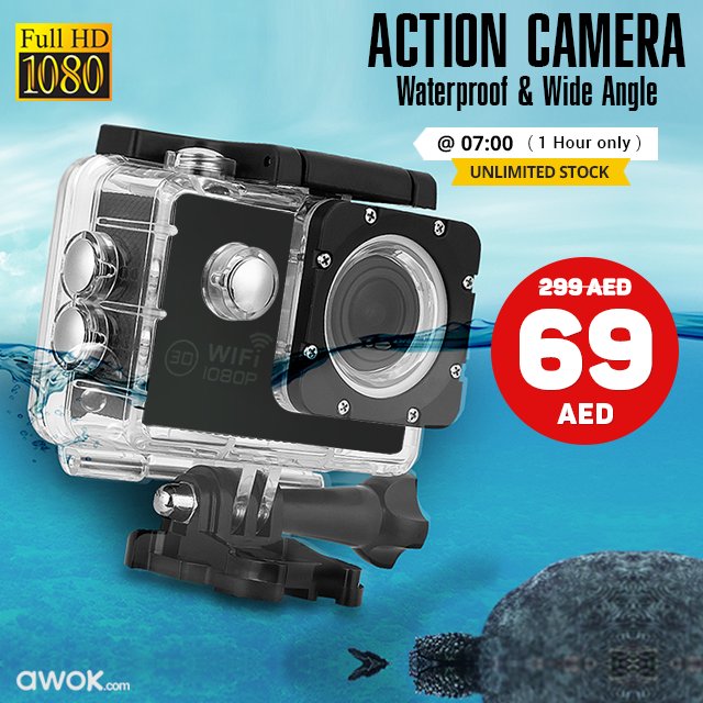 AWOKcom's tweet image. Wide Angle, Waterproof Camera for 69/- Only!
كاميرا مقاومة للماء بزاوية واسعة 69 فقط!
awok.co/DailyDeals

#waterproof #wideanglecamera