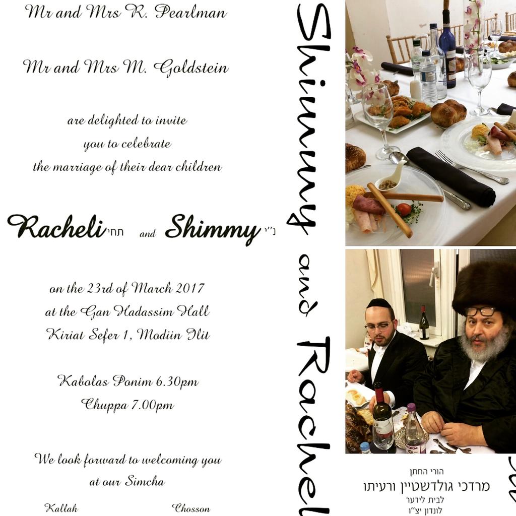 goldsteinsfood's tweet photo. Yes yes it's happening in under 24hrs! 

#MazalTov @SHIMMYgold @MaxiGoldstein 

The #wedding of the century https://t.co/SYZTPwPDZs