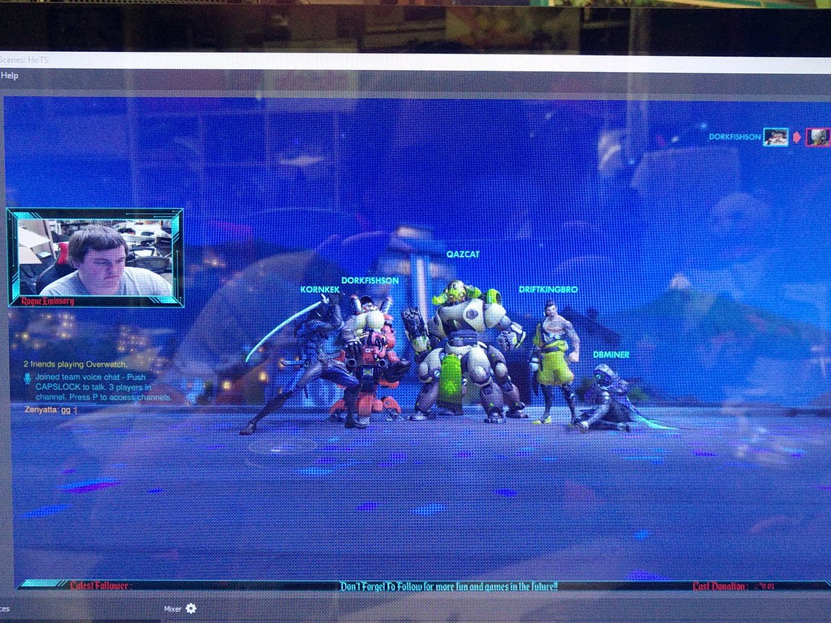 EmissaryGaming's tweet image. Got 2 overlays done and setup in OBS. Putting my school learning to use. #AISanDiego #StreamReady #Letsdothis #overwatch #heroesofthestorm