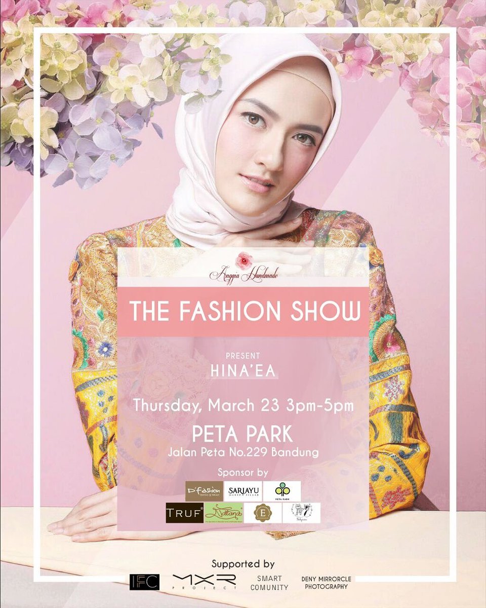 Anggia Handmade proudly present HINA'EA March 23, 2017, 3pm-5pm, Peta Park Bandung, Jl. Peta No. 229 Bandung
Rspv : Iqo 087925596945