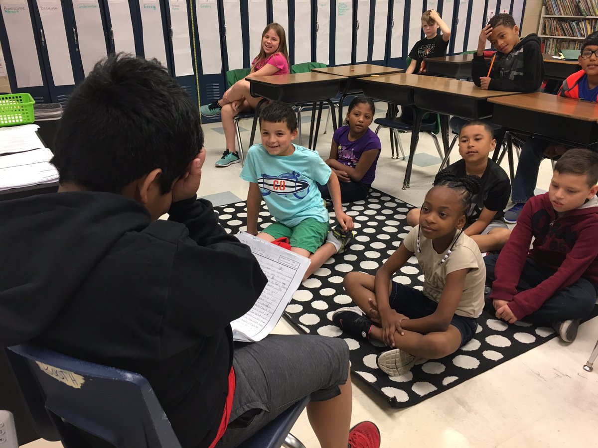 Teacher4Legacy's tweet photo. Students reading their stories to the class. #storytime #deslearning https://t.co/XnD8BW1I9M