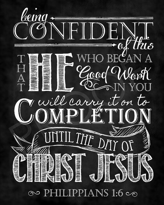 Sherry_Hudy's tweet photo. Being confident of this that He who began a good work in you will carry it to completion until the day of Christ Jesus.Amen!What a promise! https://t.co/s6zh2Eyza7