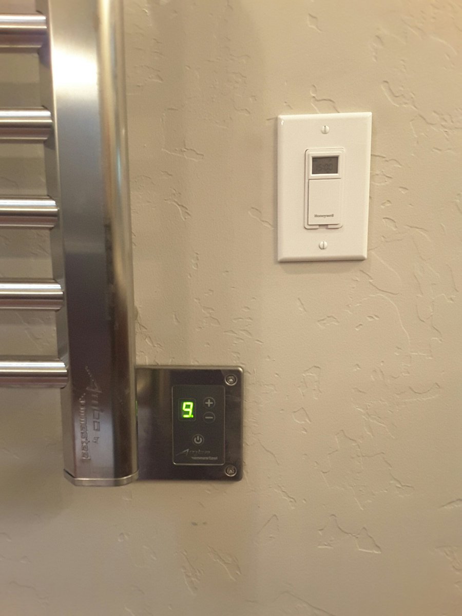 AzElectric's tweet photo. New towel warmer with control switch install. https://t.co/FZeTY9vCZt