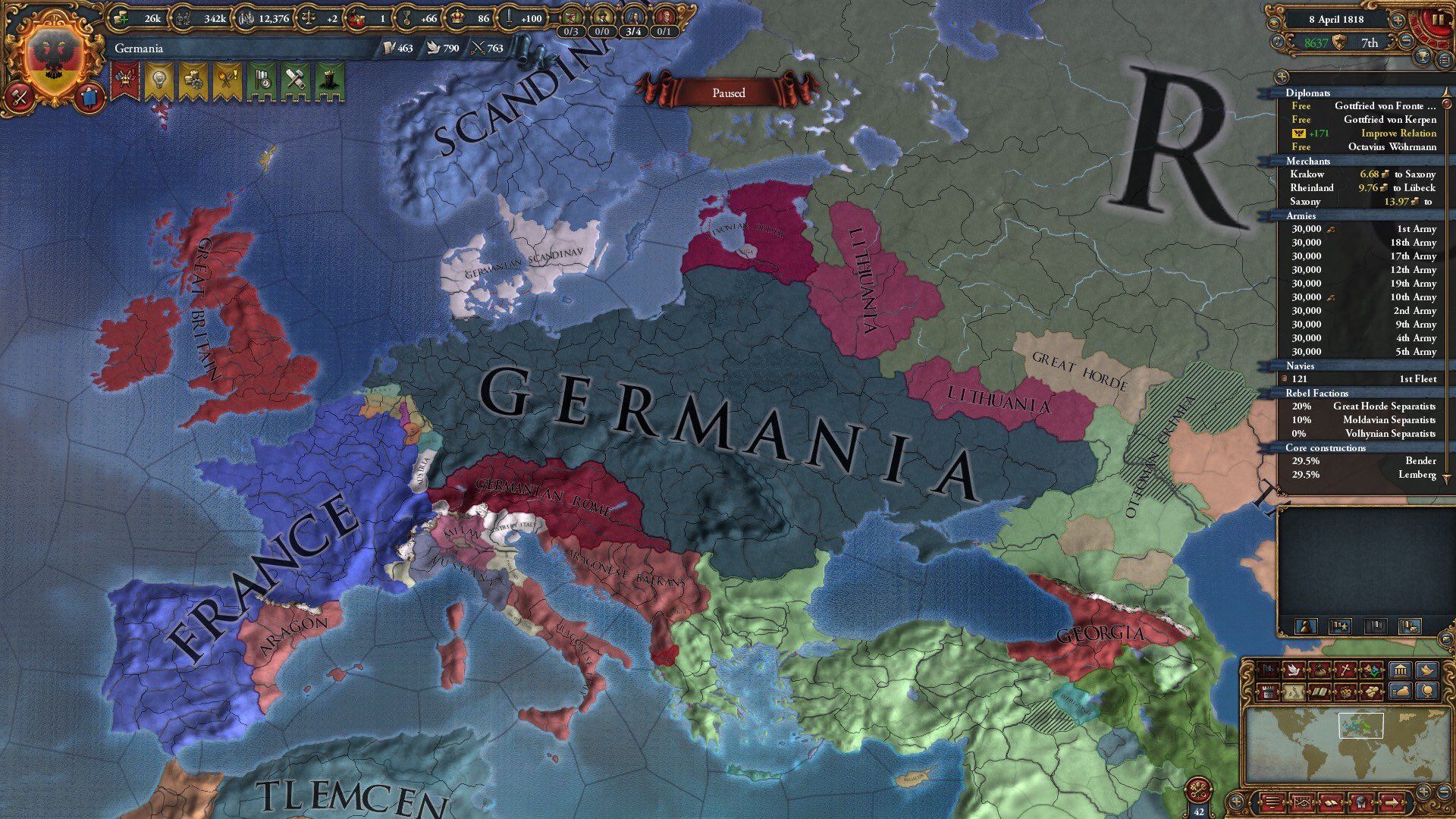 しゃーやん 限界博士系vtuber Sur Twitter 大ゲルマニア帝国 Eu4 T Co Fqymhuhazj Twitter