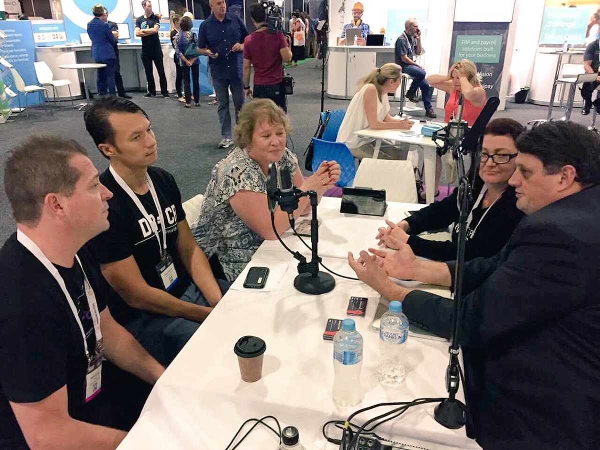 bookkeeperrev's tweet photo. A jam packed day at #ABExpo! Podcasting with Simon, Jason and Leanne now! https://t.co/xKwrUojy35
#BKRev https://t.co/eZvblKPqCp