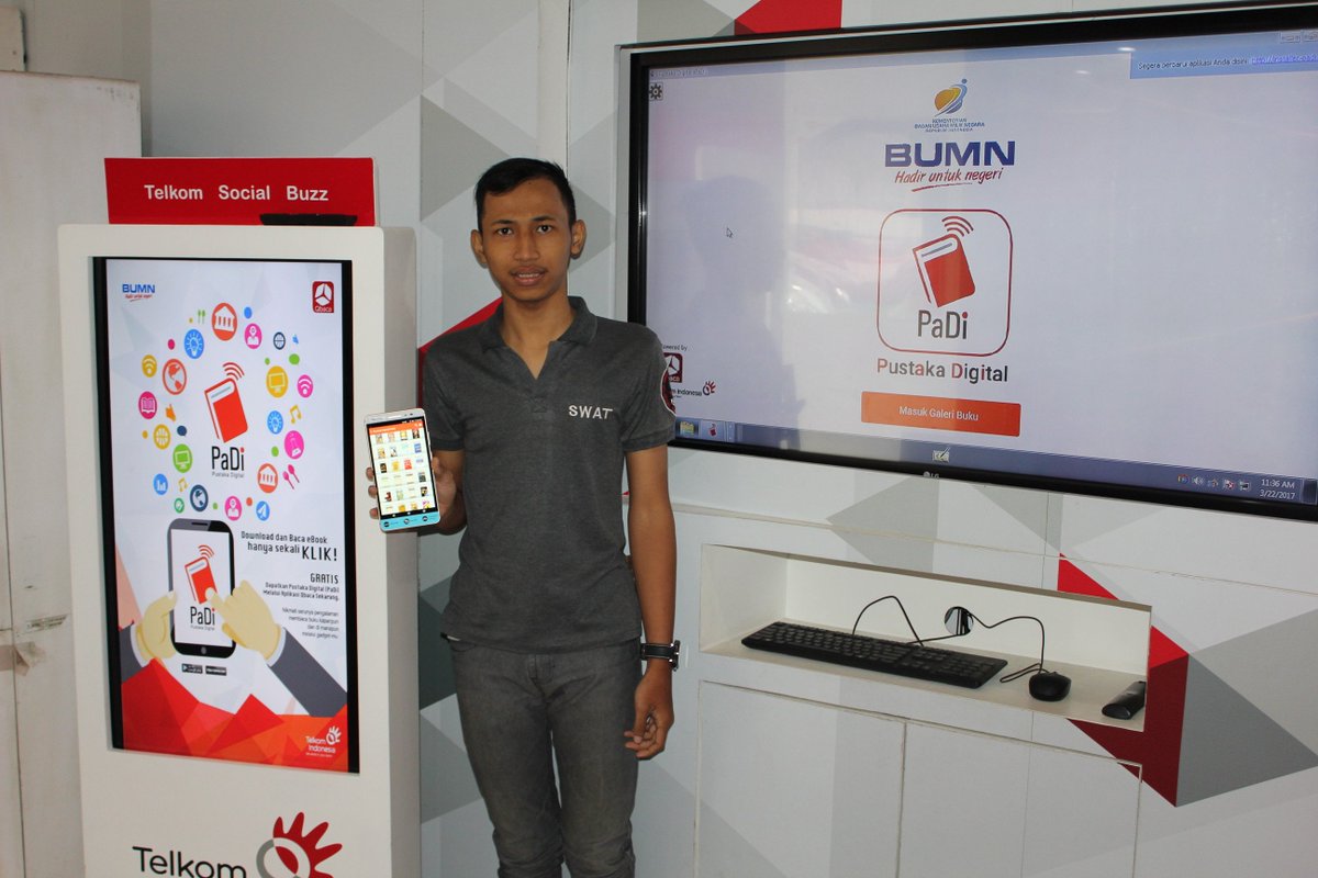 dengan PUSTAKA DIGITAL,baca buku bisa dimana saja
<a href="/Synergy_Telkom/">Portfolio & Synergy Telkom Indonesia</a> #bumnhadiruntuknegeri 
 #PADITREG2 #plasatelkomyossudarso
 #witeljakut