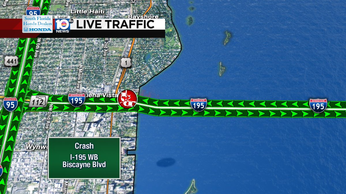 Crash on I-195 WB before US-1 #traffic https://t.co/nJ8MBJXgjf