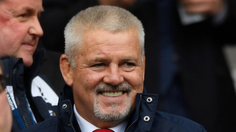 SkySportsRugby's tweet photo. Eddie Jones has suggested Lions coach Warren Gatland should name four captains for the tour of New Zealand: https://t.co/FUoY68p2Ki https://t.co/aQf6NJivVL
