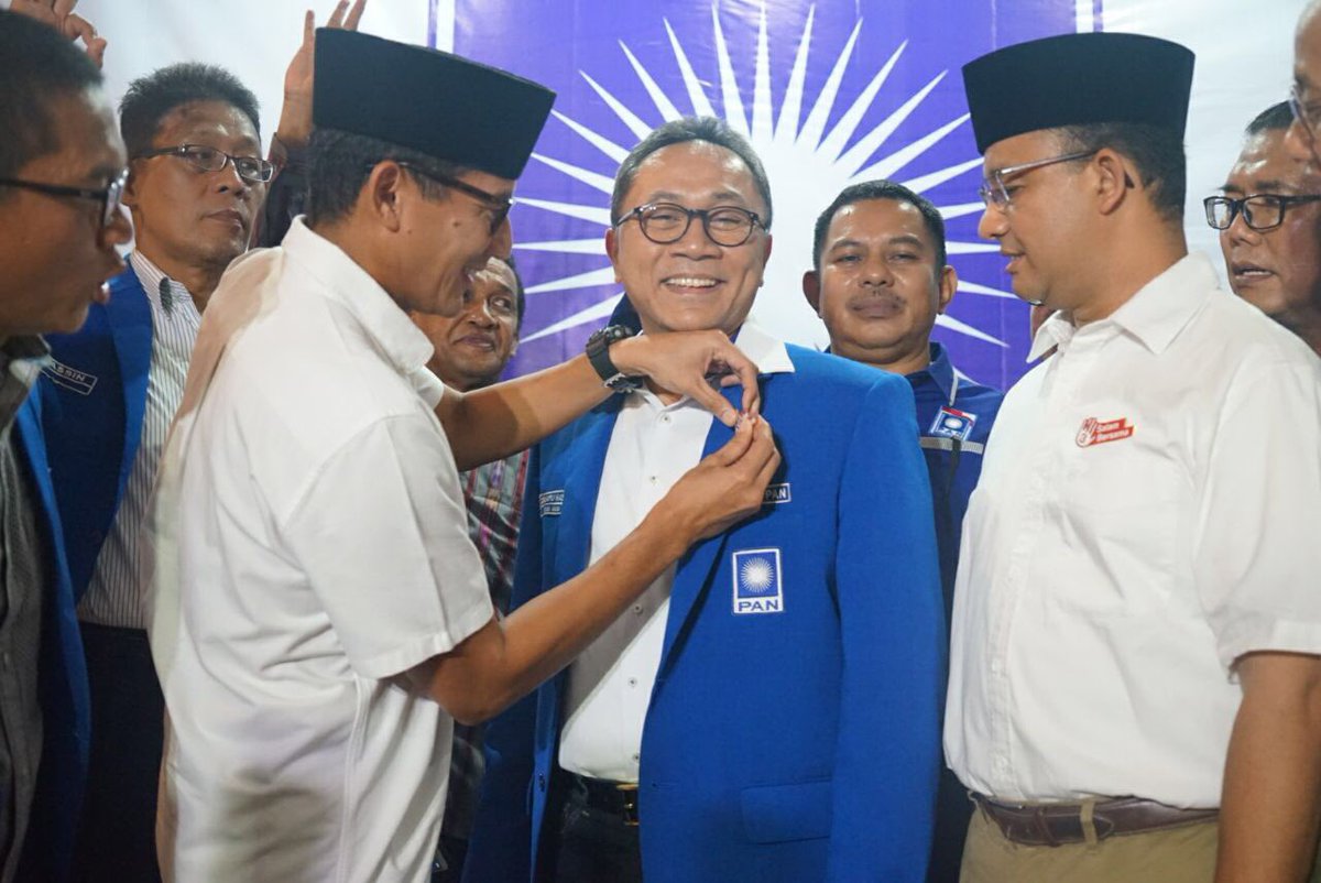 ZUL_Hasan's tweet photo. Dengan mengucap Bismillah seluruh Kader PAN siap memenangkan Anies Sandi menjadi Gubernur &amp; Wakil Gubernur Jakarta -Adm- #PANOkOce https://t.co/A7yTZiZfGE