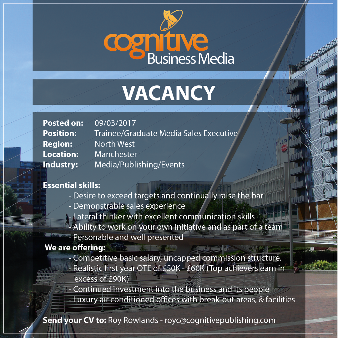 CogPubLTD's tweet photo. #Graduate #Graduatesales #Media #Commission #Manchester #Manchesterjobs #Trainee #exciting #Opportunity https://t.co/bvJhNgfewR https://t.co/67IrC9hUBD