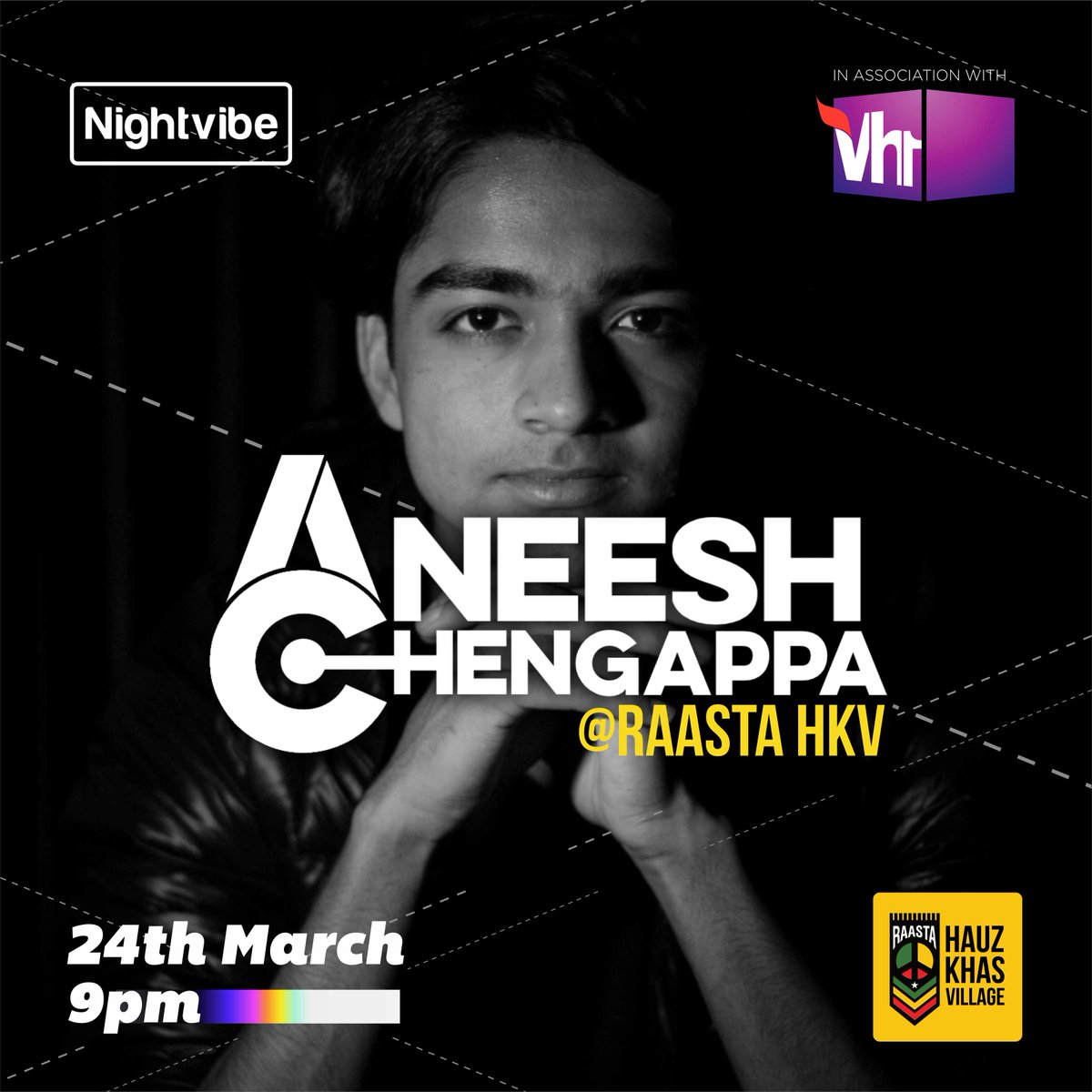 #Vh1GigAlert @Nightvibe_NV presents @AneeshChengappa on March 24, 9 PM onwards at @RaastaHauzkhas.