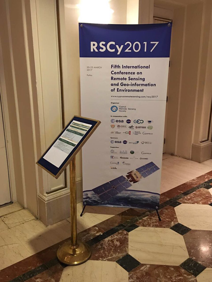 HexagonSIG's tweet photo. Excited to be at the Fifth International Conference on #RemoteSensing and #Geoinformation of Environment in #Cyprus! #RSCy2017 https://t.co/6FLlLU7tBV