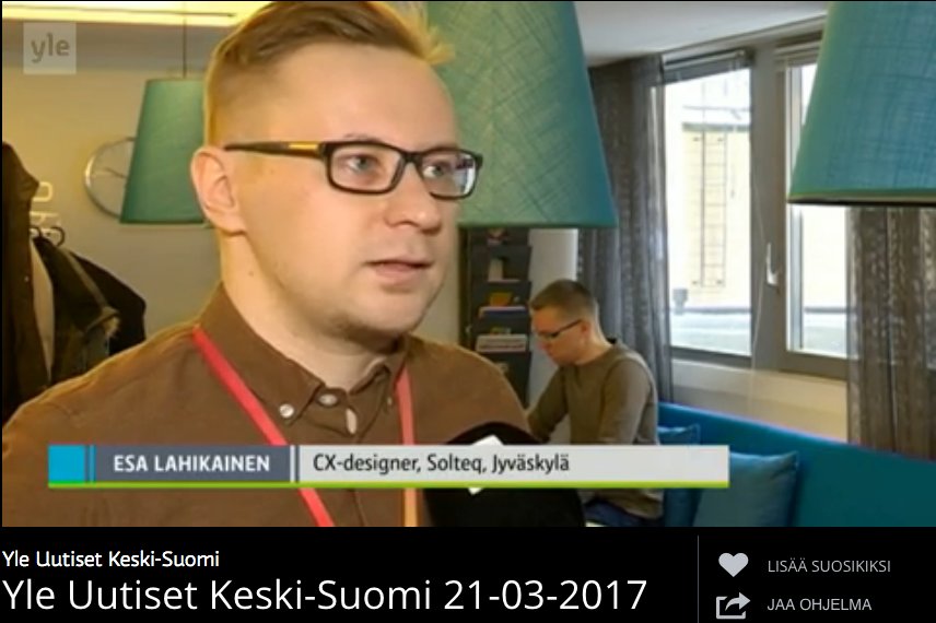 SolteqTweets's tweet photo. Eilen avattiin #työelämä'ä opiskelijoille. Tunnelmia @ylejyvaskyla uutisissa n. 2:20> ja #dumppiry #snäppi-tilillä!👀 https://t.co/iVvnrqmXG3 https://t.co/9mnw7GbmOA