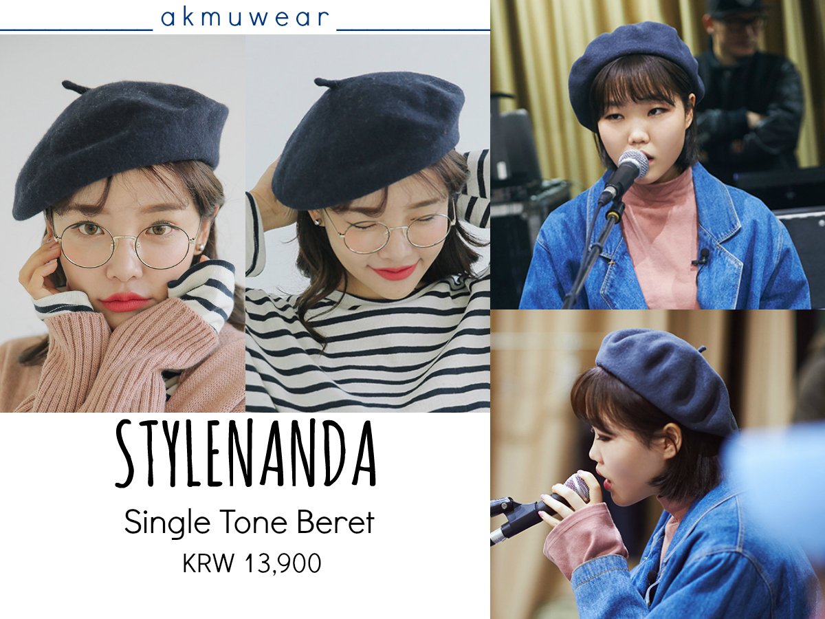 akmuwear's tweet photo. SUHYUN - 170321 악뮤 콘서트 일기장 합주실 비하인드 (Behind 2017 AKMU Concert)

📌 STYLENANDA - Single Tone Beret 
📌 KRW 13,900

#AKMU #이수현 https://t.co/Cyhpq71Qmn