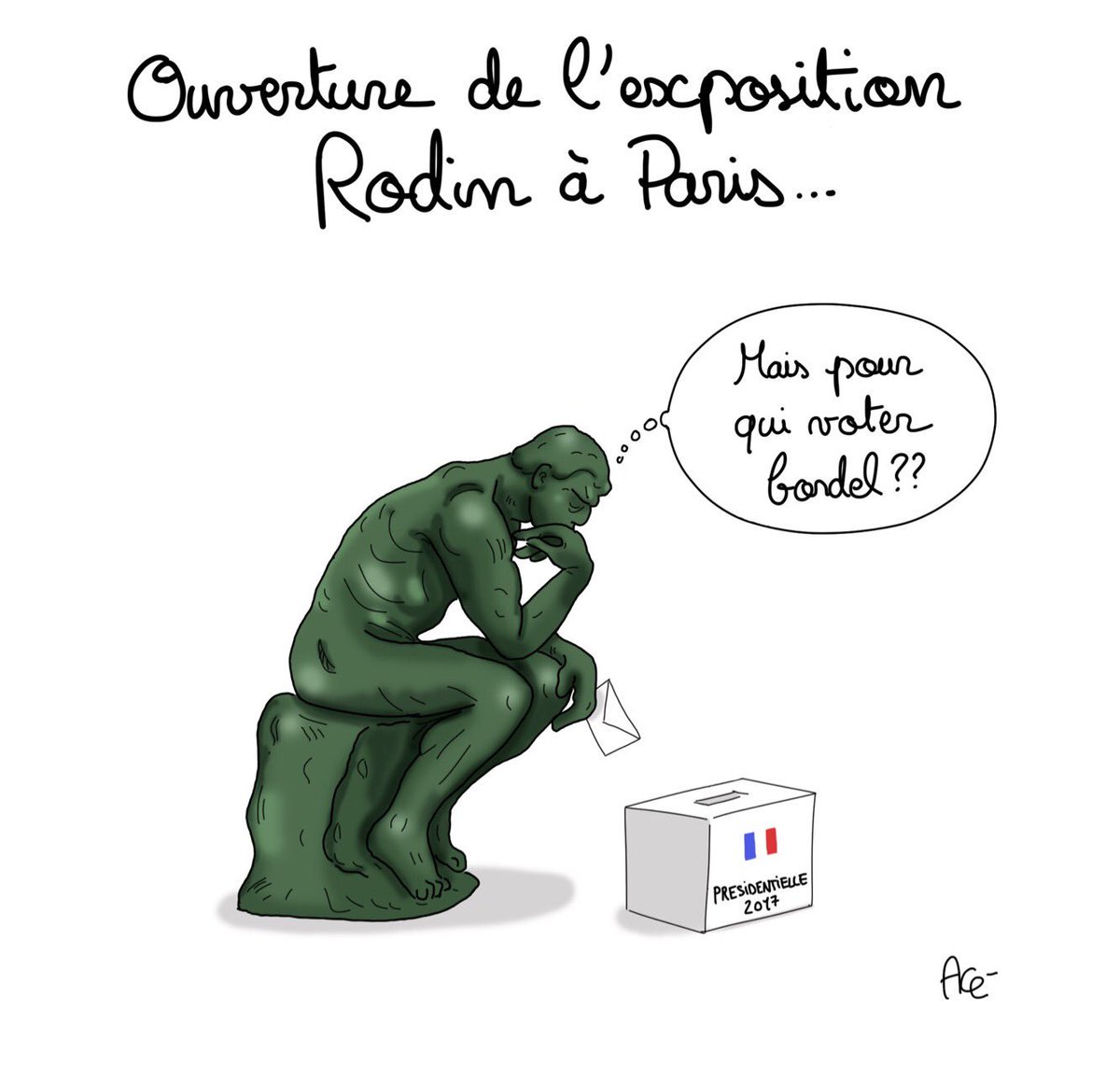 Allez, un peu d'Art #ExpoRodin #Presidentielle2017 #DebatTF1 #politique #dessin #RTLMatin