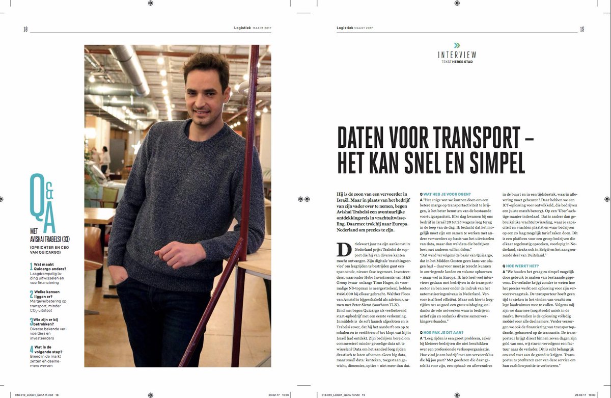 quicargo's tweet photo. Check out @Logistiek_nl https://t.co/tkL1Aa6DJk new digital magazine! #Cantignore #lackofdrivers #Co2^ #congestion #emptytrucks #startup https://t.co/Xd3eEoLfjc